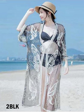 Lace Kimono W/ Button Clasp